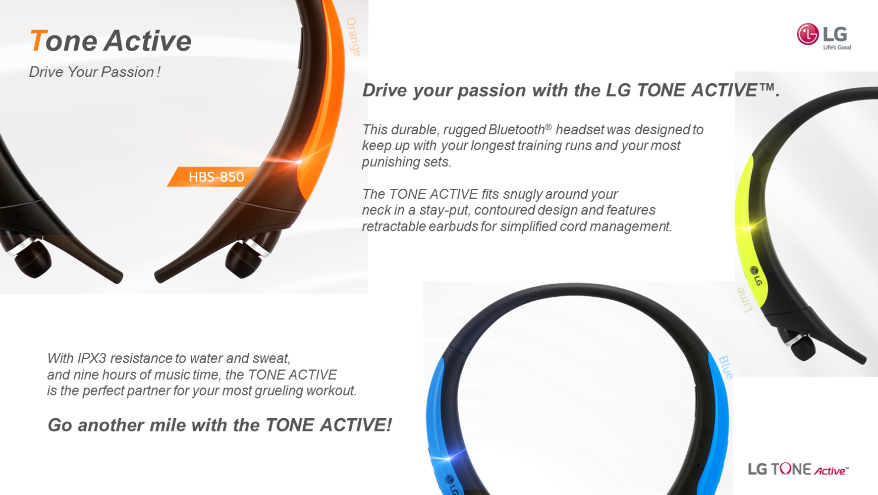 LG전자 Tone Active 소개자료 이미지 1