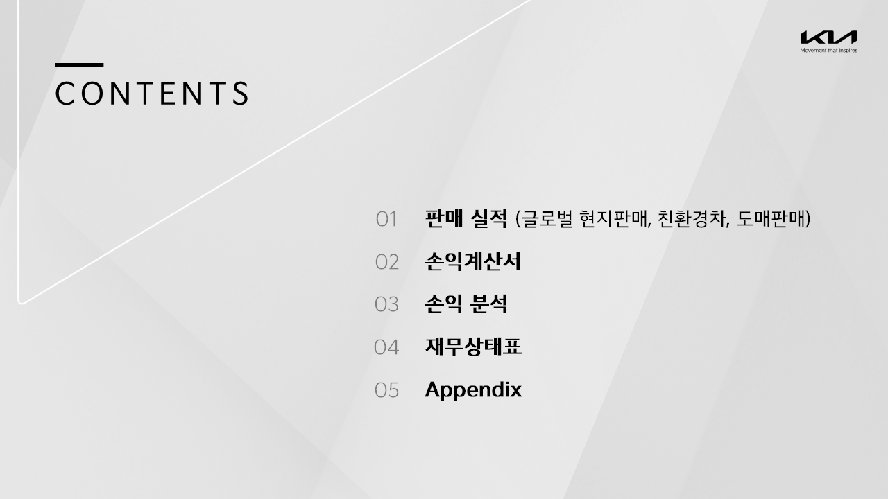 KIA 분기 경영실적 발표 자료(2024) 이미지 1